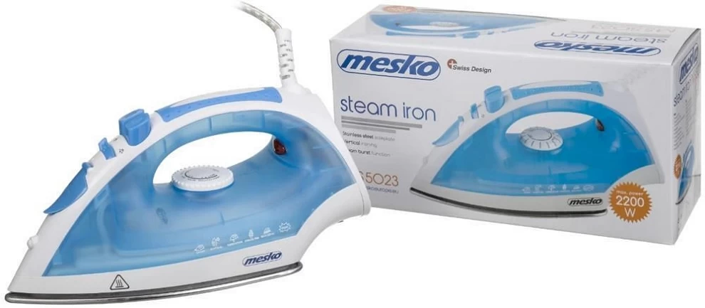 Fier de calcat Mesko MS5023, 2200W, Inox photo 5